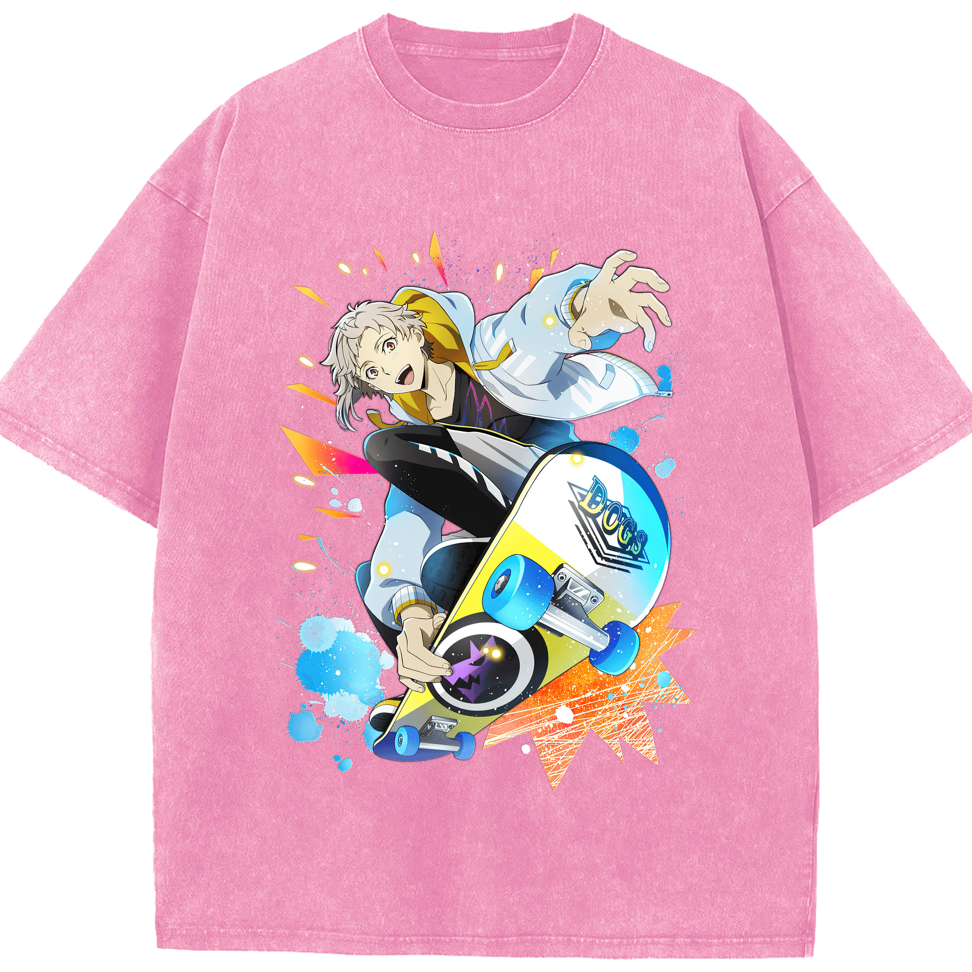 （画像用） 文豪ストレイドッグス Bungo Stray Dogs 綿100% ヴィンテージ風 半袖Tシャツ（フロントプリント）